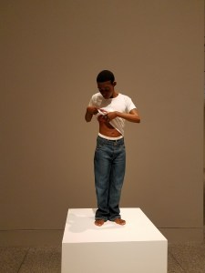 Art Sculpture by artist Ron Mueck at Museum of Fine Arts Houston